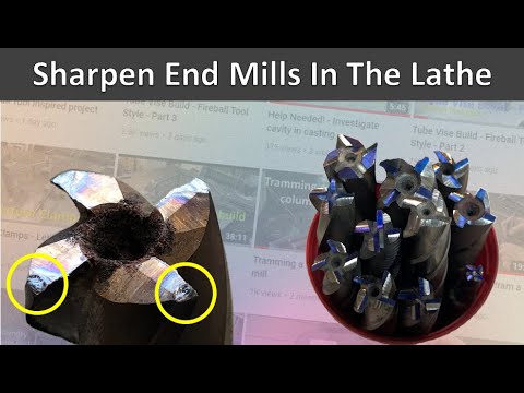 Sharpening End Mills On The Lathe
