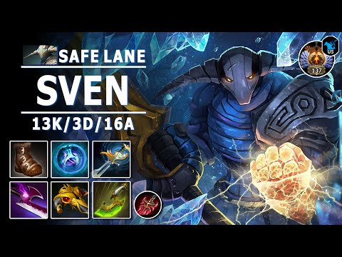 Sven Safe Lane Carry | 7.30e | Great Farming Speed Pos 1 Sven | Dota 2 Immortal Gameplay