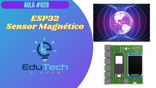Curso de ESP32 iniciantes  - Sensor Magnético ESP32 - Robótica Educacional Edutech Blocks.