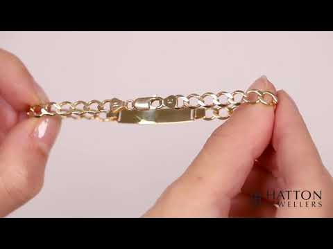 9ct Yellow Gold Baby/Ladies Curb ID Bracelet