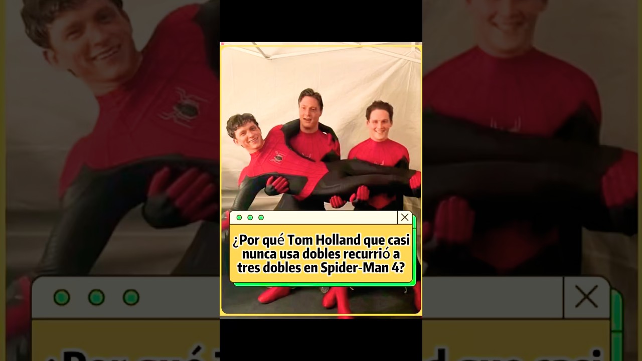 😱 ¿Por qué Tom Holland usó 3 DOBLES en Spider-Man 4? 🕷️ #shorts #spiderman #marvel