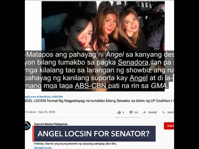 FALSE: Angel Locsin formally declared running for senator under LP