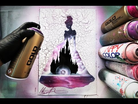 Disney Cinderella - SPRAY PAINT ART - by Skech Video