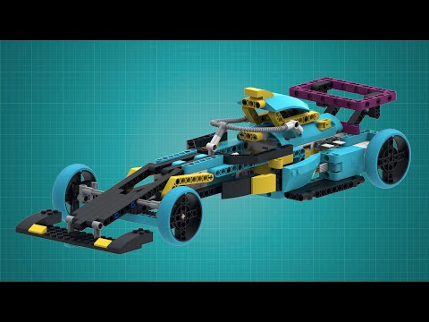 Модель 'Гоночный болид'. Инструкция по сборке / The 'F1'. Building instruction. LEGO Spike Prime.