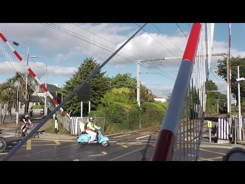 Merrion Gates Level Crossing - Irish Rail 29425 and 8322