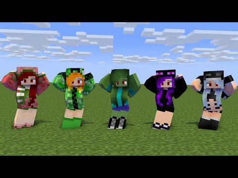MONSTER SCHOOL : CHICKEN WING MEME MONSTER GIRLS - MINECRAFT ANIMATION