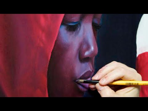 Dirk Dzimirsky - Hyperrealism Painting / Underpainting Session (Timelapse)