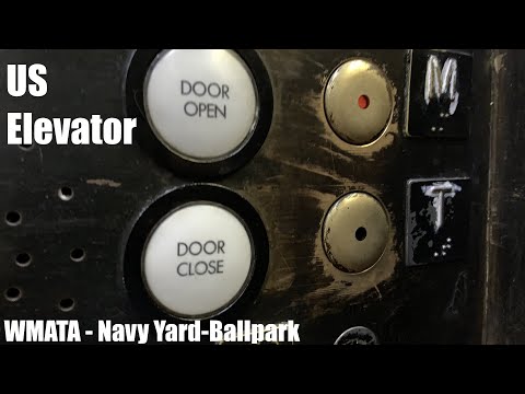 Mostly Original U.S. Hydraulic Elevator @ Navy Yard-Ballpark WMATA Station - Washington DC