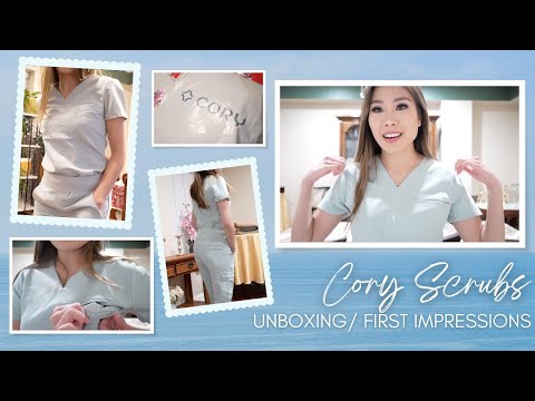 NURSING REVIEW: Cory Made Scrubs - Unboxing + First Impressions (SATIN POCKETS?) CLASSIEST SCRUBS!!