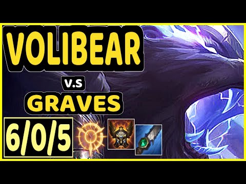 DOUBTFULL (VOLIBEAR) vs GRAVES - 6/0/5 KDA JUNGLE GAMEPLAY - NA Ranked MASTER