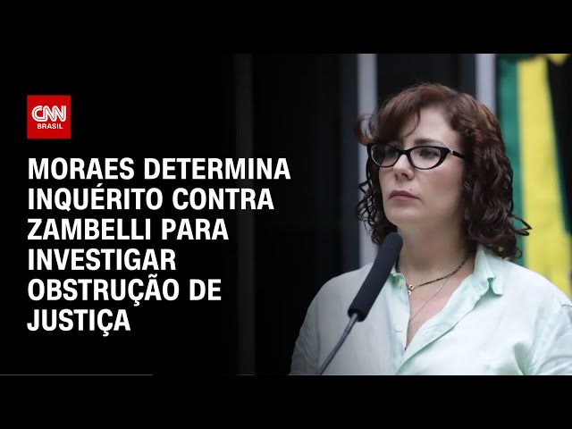 Moraes determina novo inquérito contra Zambelli | CNN PRIME TIME