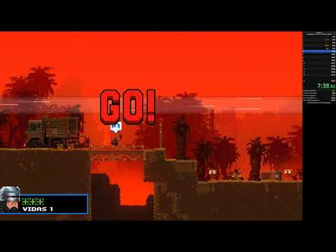 Broforce speedrun in 53:07 Any% Campaign