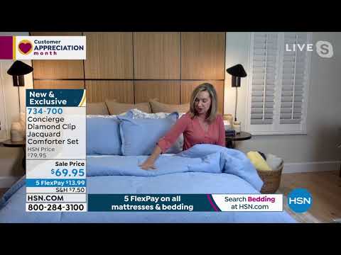 Concierge Collection 3piece Diamond Clip Jacquard Comfor...