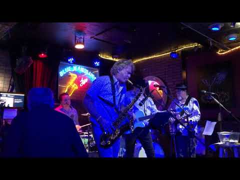 Randy Pohlman, Josh Rowand, Denny Rowand, Jack Levy, and Richi Correcelli at Blue Jean Blues 3-01-19