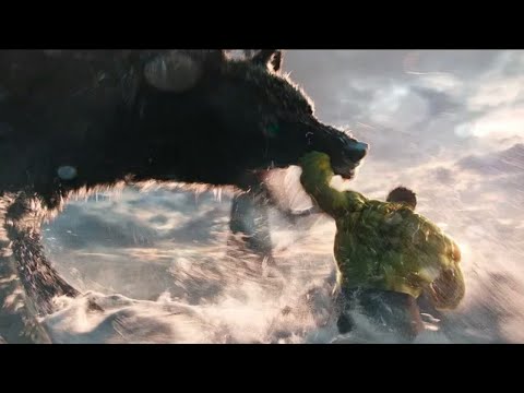 Hulk vs Fenris Wolf - Fight Scene - Thor Ragnarok (2017) Movie CLIP [HD]