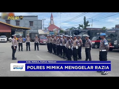 POLRES MIMIKA GELAR RAZIA OPERASI KESELAMATAN CARTENZ 2025