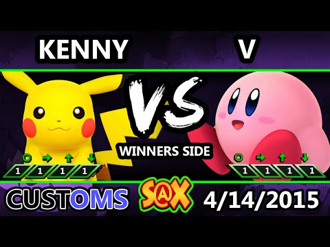 S@X Customs - WS | Kenny (Pikachu) Vs. V (Kirby, Sheik) SSB4 Tournament - Smash Wii U - Smash