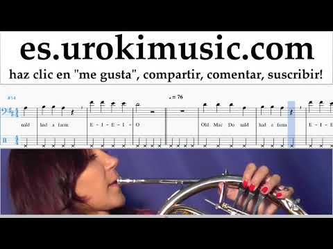 Como Tocar Trompa Old MacDonald - Had a Farm Tablatura Parte#2 um-b927