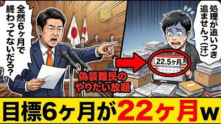法務省「難民審査は6ヶ月で終わらせます！」⇒参政党・和田政宗議員『いや22ヶ月かかってるだろ』⇒3倍超の遅れで不法滞在が続く実態を暴いてしまうｗ
