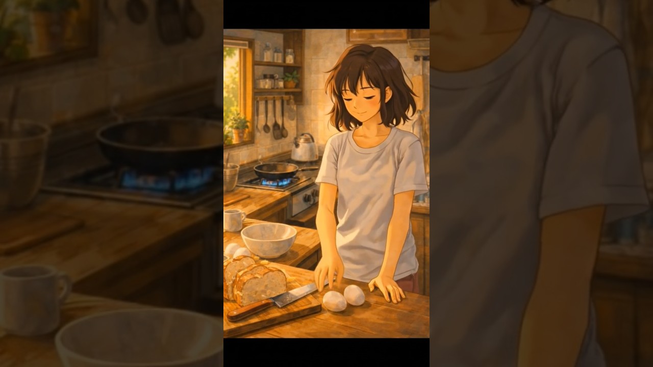 Laundry + Breakfast ASMR Cozy Vibes”🍃🐈🌿🧺#ghibli #animestudio#animation #studioghibli #viral #cooking