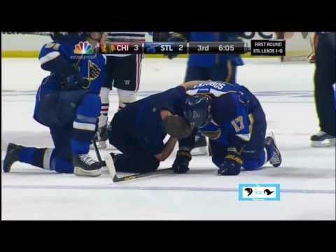 Bryan Bickell's Nasty Knee Hit on Sobotka | 2014 NHL PLAYOFFS | LIVE 4 19 14