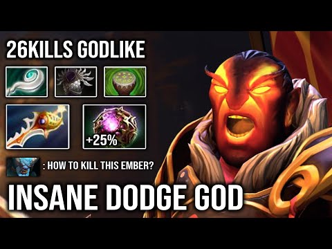 JUKE & KILL GOD Insane Dodge Ember Spirit Nonstop Spam Skills Deleted PA Top 8K Immortal DotA 2