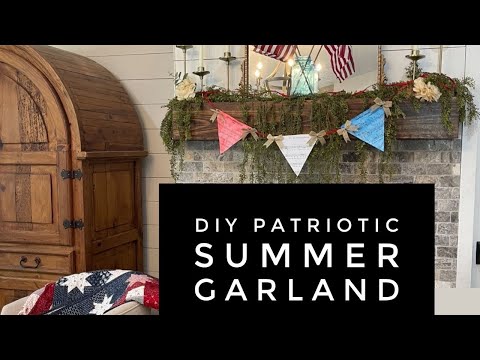 FREE DIY PATRIOTIC GARLAND | FOURTH OF JULY GARLAND | SUMMER GARLAND