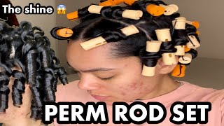 #SHORTS | Perm rod set on long hair