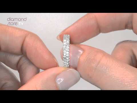 JG43 - Sophie 1ct Diamond Half Eternity Ring In 18K White Gold
