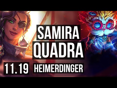 SAMIRA & Lulu vs HEIMERDINGER & Blitzcrank (ADC) | Rank 1 Samira, Quadra | JP Challenger | v11.19