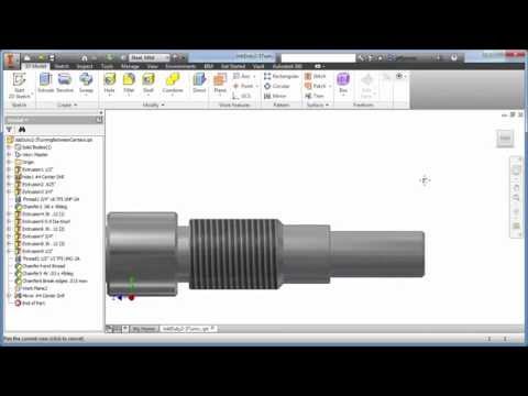 Jensen's Inventor Tutorial - NIMS JobDuty2.3-Turning Between Centers