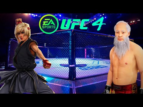 UFC4 Old Bruce Lee vs Karate Girl EA Sports UFC 4