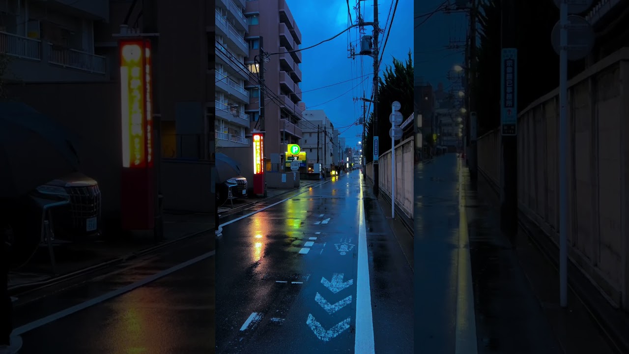 雨の東京、ブルーアワーに染まる街角☔️#東京散歩 #日本の美 #tokyostreet #japanvibes #vibe #aestheic #street #rain #rainyday