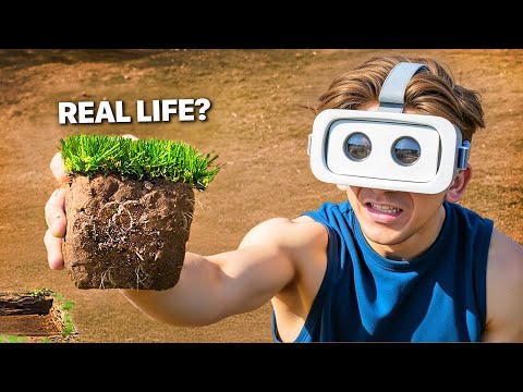I survived 24 hours in REAL LIFE MINECRAFT!