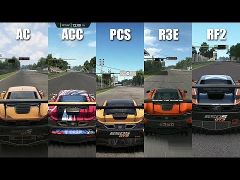 Assetto Corsa vs Assetto Corsa Competizione vs Project CARS 2 vs RaceRoom vs rFactor 2