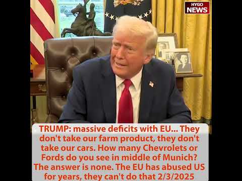 TRUMP: US tired of being ripped off, $36T in debt, massive deficits with EU, we make bad deals