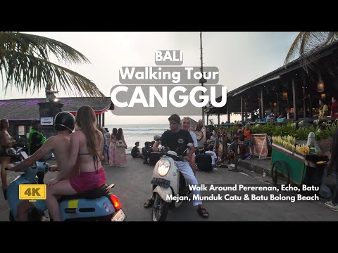 CANGGU, Bali Afternoon Walk Around Echo Beach & Batu Bolong Beach | Bali Walking Tour [4K/60fps]