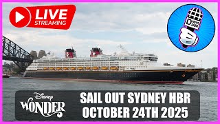 Disney Wonder Live Stream: Sail out of Sydney Harbour October 24th 2025 😃👍🏼🏰🇦🇺🛳⚓️