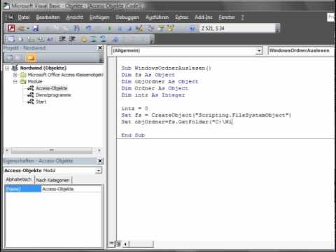 Ordnerstruktur auslesen - Access VBA Episode 88