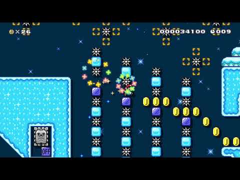 ⬤⭗　Winter Speed Run　40sec　⭗⬤ by *emmα*#15 🍄 Super Mario Maker 2 #ahs 😶 No Commentary