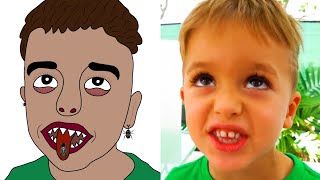 Vlad and Niki Yes Yes Vegetables Song | Funny Drawing Meme | with Mom and Dad