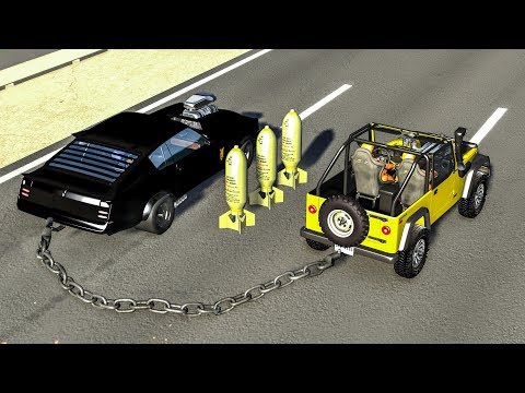 CHAINED CARS CRASHES #5 - BeamNG Drive | CRASHdriven