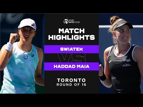 Теннис Iga Swiatek vs. Beatriz Haddad Maia | 2022 Toronto | WTA Match Highlights