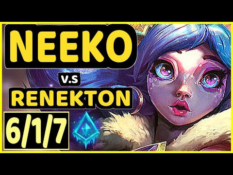 GLACIAL AUGMENT NEEKO - Duclou (NEEKO) vs RENEKTON - 6/1/7 KDA TOP GAMEPLAY - BR Ranked GRANDMASTER