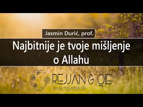 Najbitnije je tvoje mišljenje o Allahu - Jasmin Durić, prof.