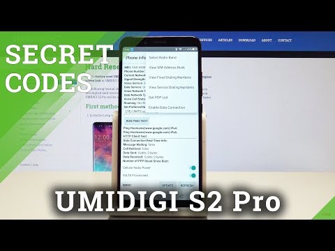CODES UMIDIGI S2 Pro - Secret Menu / Hidden Mode / Advanced Options
