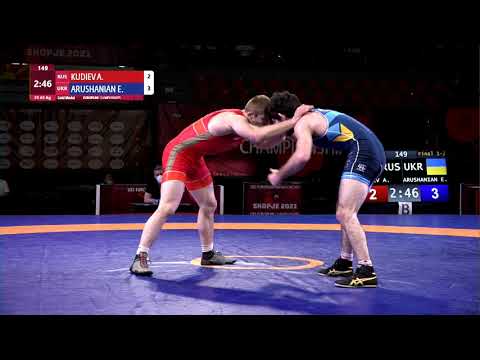 GOLD FS - 65 kg: A. KUDIEV (RUS) v. E. ARUSHANIAN (UKR)