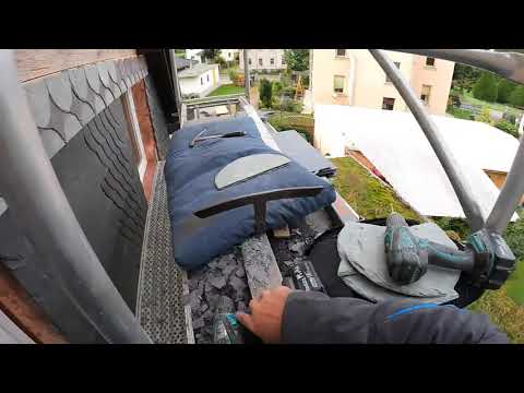 Schmuckband  in Giebel decken Teil 2 - Colorschiefer von Theis Böger - Schiefer Schuppendeckung