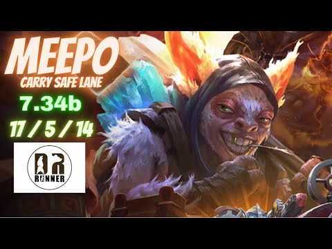 meepo carry safelane | 7.34b gameplay | 4k smurf average