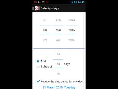 Date (Days) Calculator Video